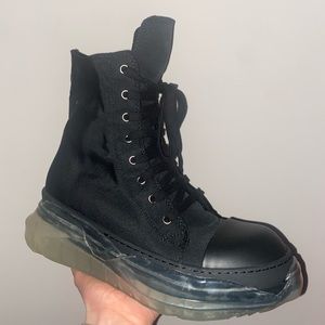 Rick Owens (DRKSHDW) Abstract sneaker (Black, Clear sole)